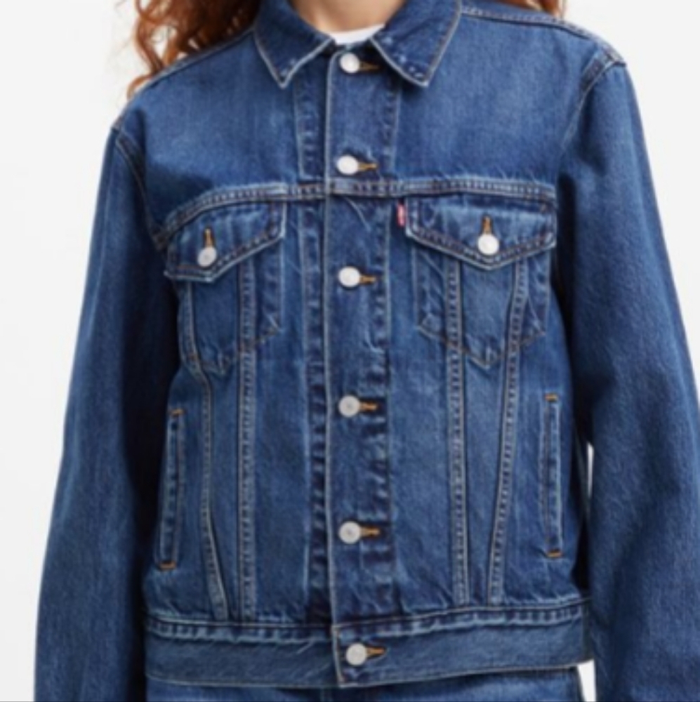 Levi's® Ex-Boyfriend Blue Denim Trucker Jacket New